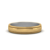 Milgrain 2 Tone Wedding Band