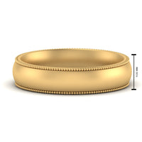 4 mm Milgrain Comfort Fit Mens Wedding Band