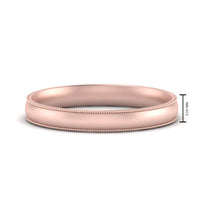 4 mm Milgrain Comfort Fit Mens Wedding Band