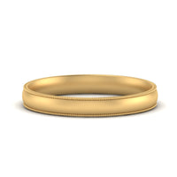 4 mm Milgrain Comfort Fit Mens Wedding Band