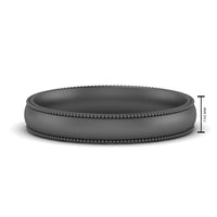 4 mm Milgrain Comfort Fit Mens Wedding Band