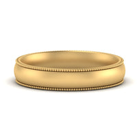4 mm Milgrain Comfort Fit Mens Wedding Band