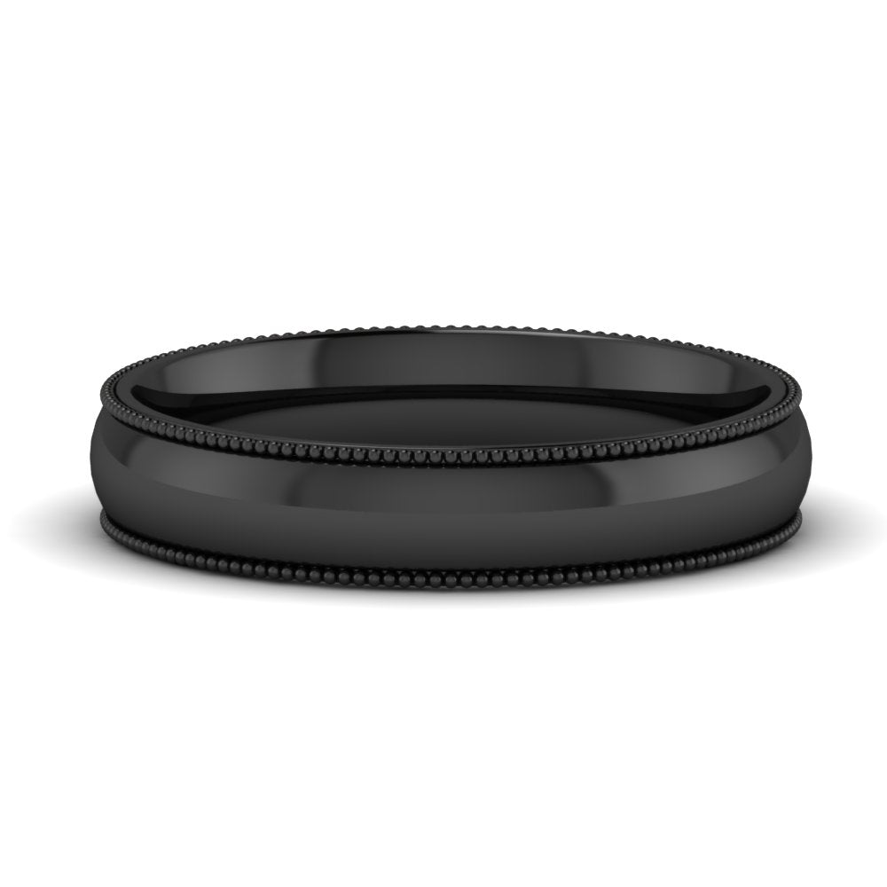 4 mm Comfort Fit Wedding Band Milgrain Edge