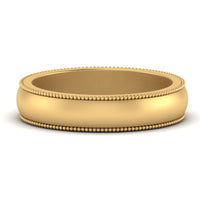 Milgrain Matte Finish Mens Band