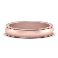 Milgrain Matte Finish Mens Band