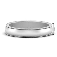 Milgrain Matte Finish Mens Band
