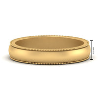 Milgrain Matte Finish Mens Band