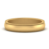 Milgrain Matte Finish Mens Band