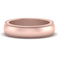 Milgrain Matte Finish Mens Band