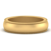 Milgrain Matte Finish Mens Band