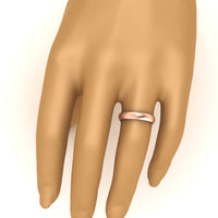 Minimalist 4mm Mens Wedding Band