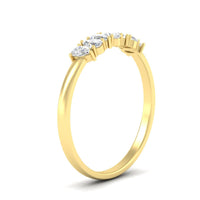 Half Carat 7 Stone Wedding Band Diamond Teardrop
