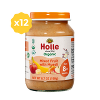 Holle Organic Baby Food Jar - Mixed Fruit with Muesli - 12 Jars