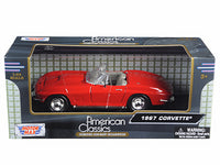 1967 Chevrolet Corvette Convertible Red 1/24 Diecast Model Car by Motormax