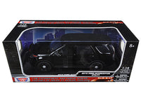 2015 Ford Police Interceptor Utility Special Service Plain Black 1/18 Diecast Model Car by Motormax