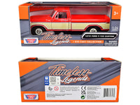 1979 Ford F-150 Pickup Truck Red and Cream 1/24 Diecast Model Car by Motormax