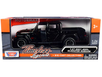2021 Jeep Gladiator Rubicon (Closed Top) Pickup Truck Black 1/24-1/27 Diecast Model Car by Motormax