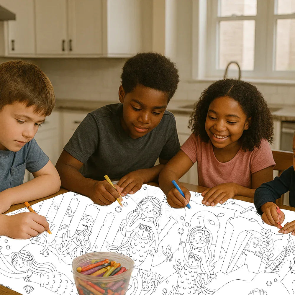 Mermaid Coloring Tablecloth - BIG FRENCHIES