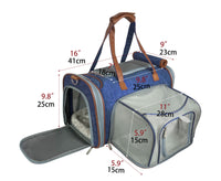 Mr. Peanut's Gold Series Mini Size Airline Compliant Expandable Pet Carrier - BIG FRENCHIES