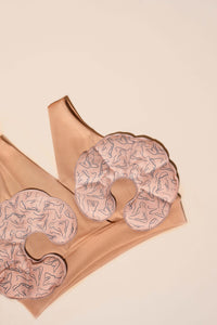 Mocha Mousse FourthWear Postpartum Bralette 3-set + Breast Ice and Heat Therapy Packs