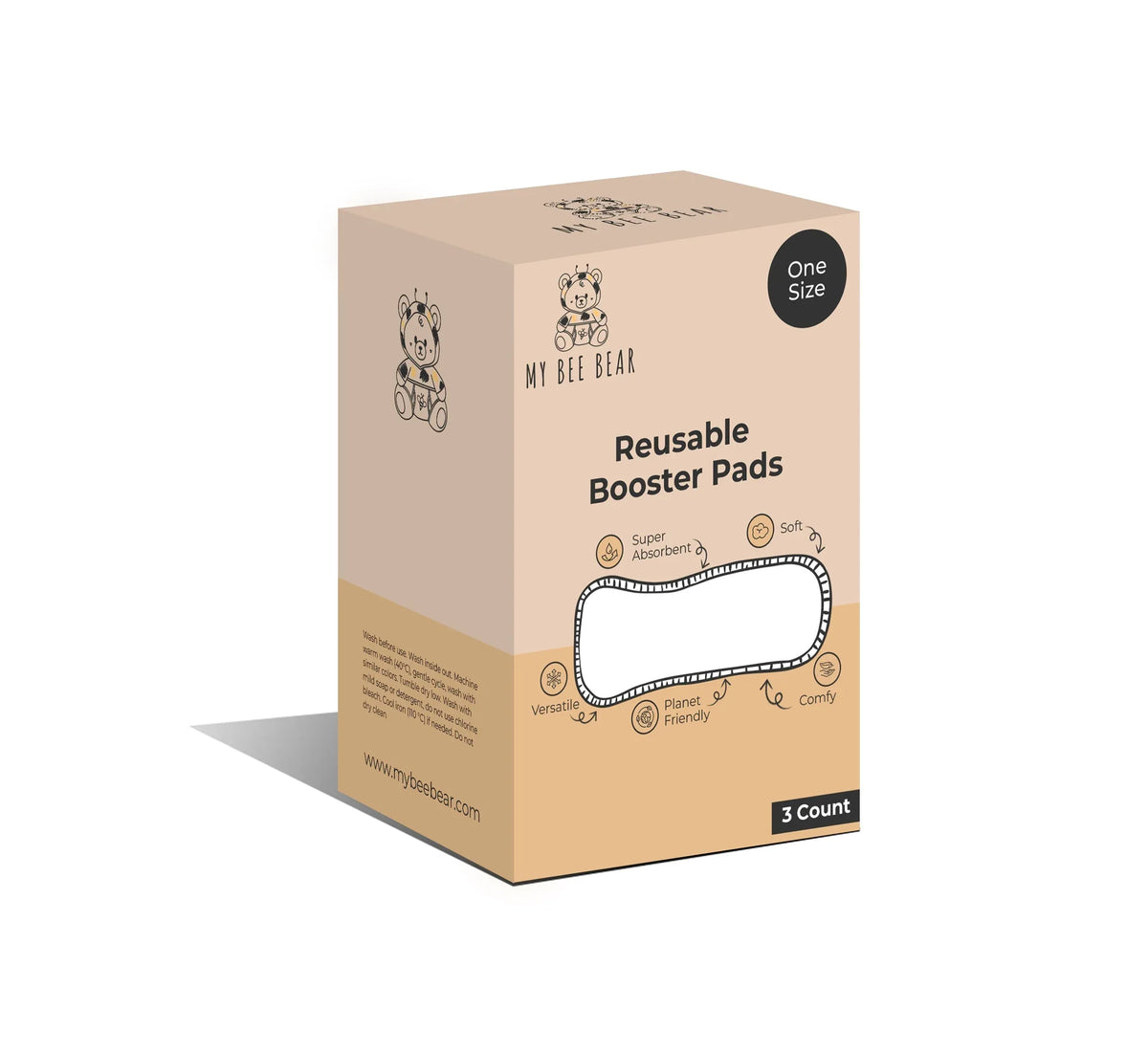 MyBeeBear Reusable Booster Pad (3 counts) - BIG FRENCHIES