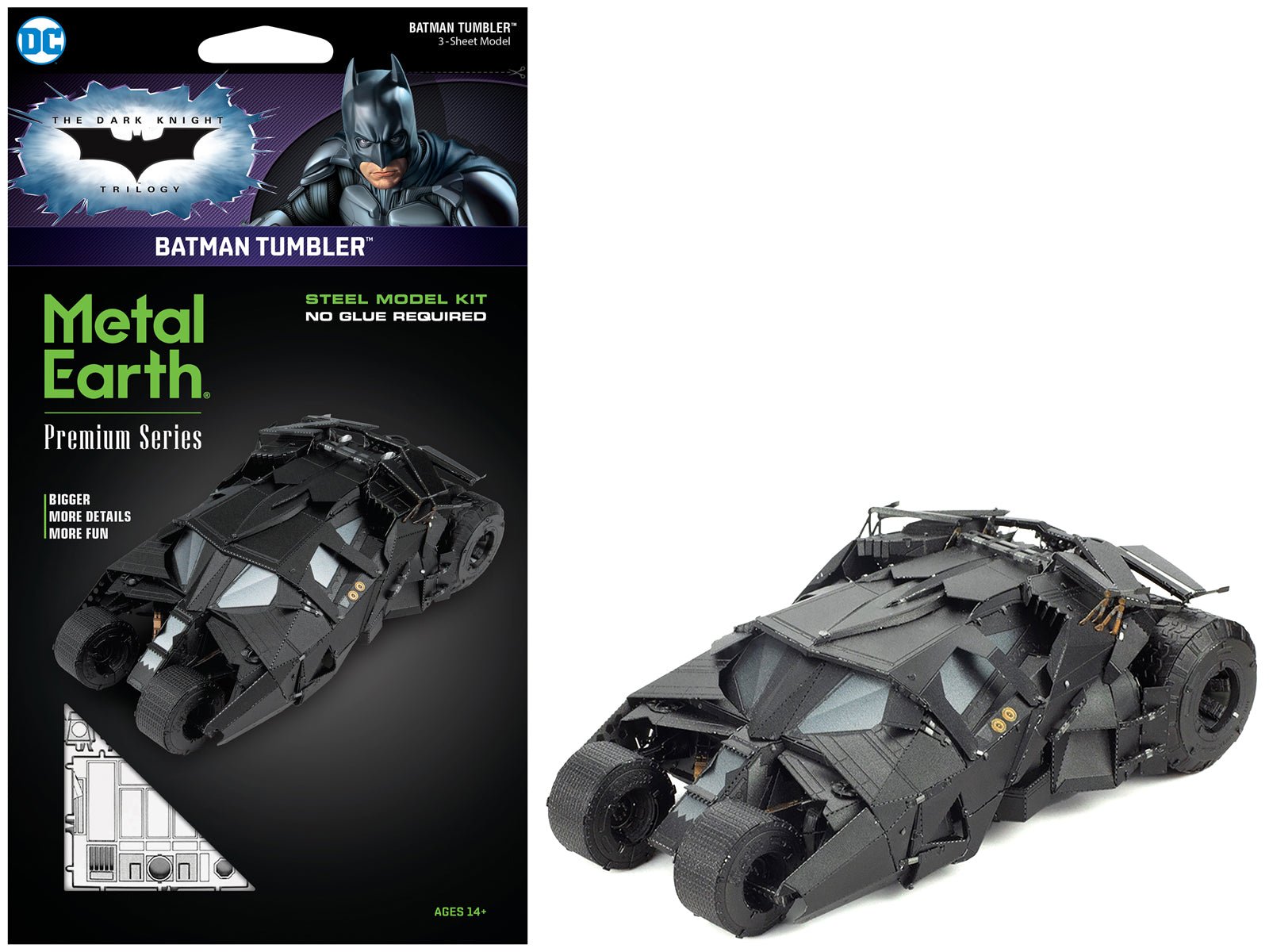 Model Kit Batman Tumbler "The Dark Knight Trilogy" (2005-2012) Movies (Challenging Difficulty) Steel Model by Metal Earth  free shipping USA