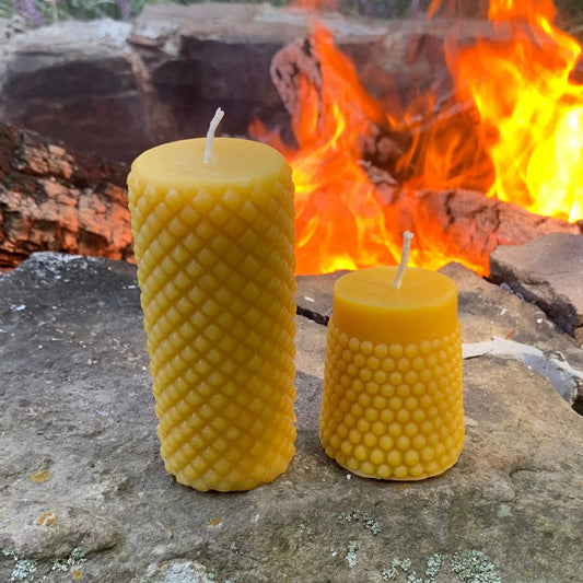 Modern Pillars | Bubbly & Diamond Beeswax Candles - BIG FRENCHIES