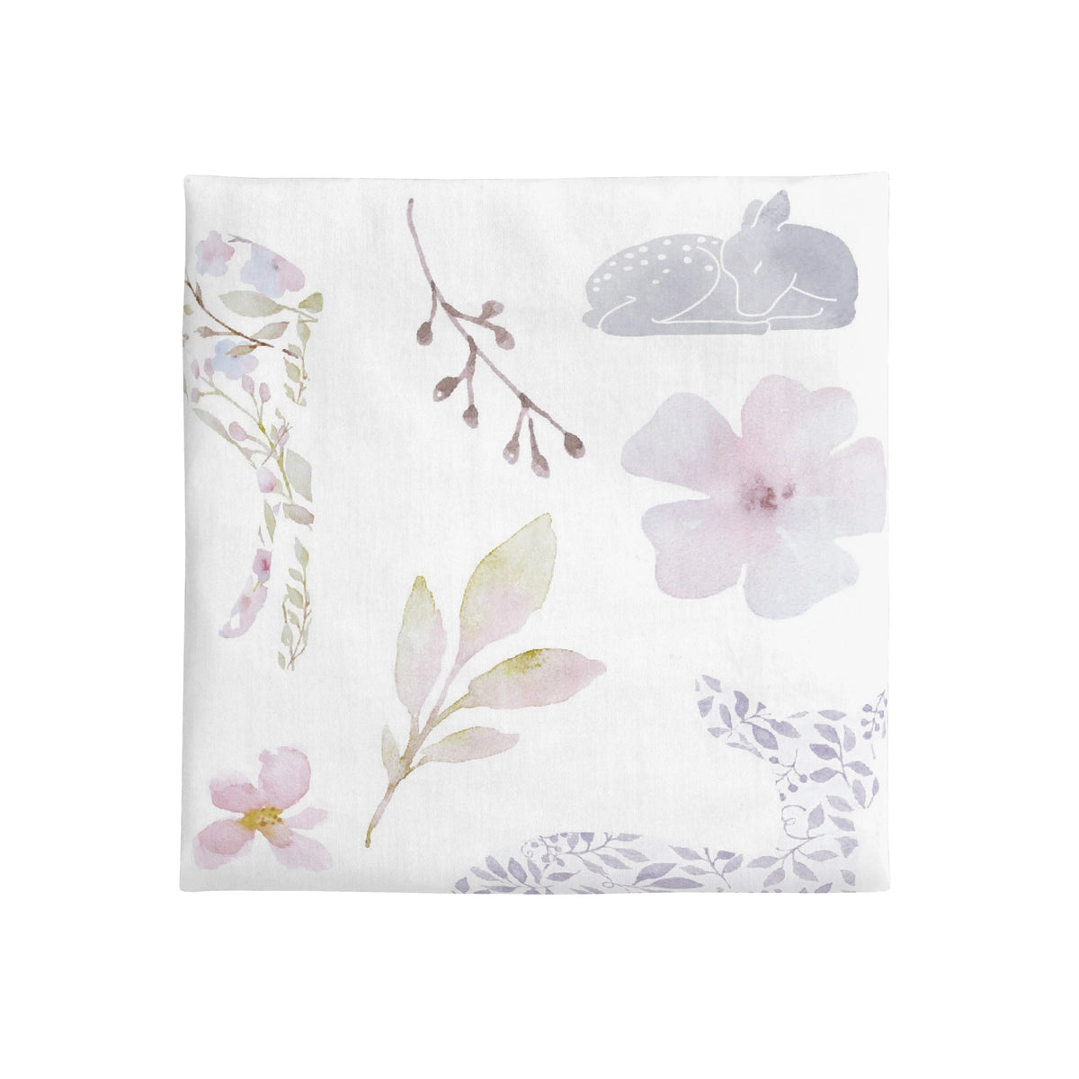 NoJo Super Soft Floral Deer Nursery Mini Crib Fitted Sheet - BIG FRENCHIES