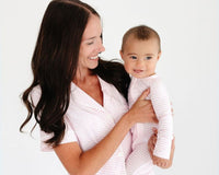 Ballet Stripe Short Sleeve & Shorts Bamboo Women's Pajama Set - BIG FRENCHIES