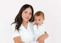 Cloud Stripe Short Sleeve & Shorts Bamboo Women's Pajama Set