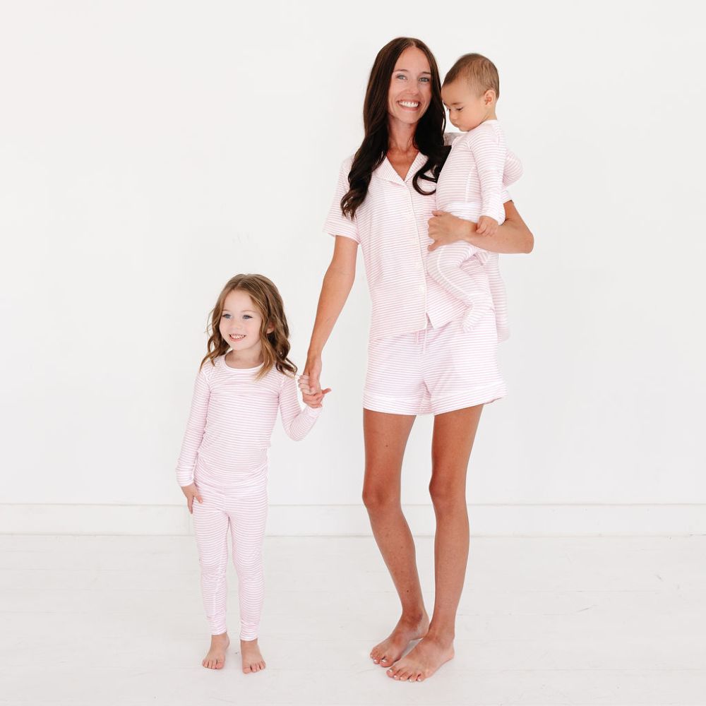 Ballet Stripe Bamboo Toddler Pajama Set - BIG FRENCHIES