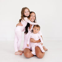 Ballet Stripe Short Sleeve & Shorts Bamboo Women's Pajama Set - BIG FRENCHIES