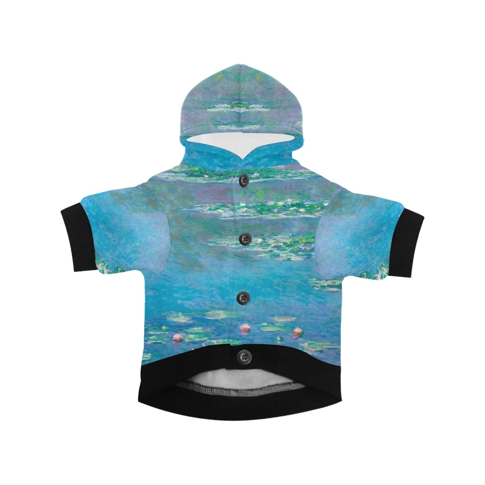 Monet Water Lilies Button Hoodie