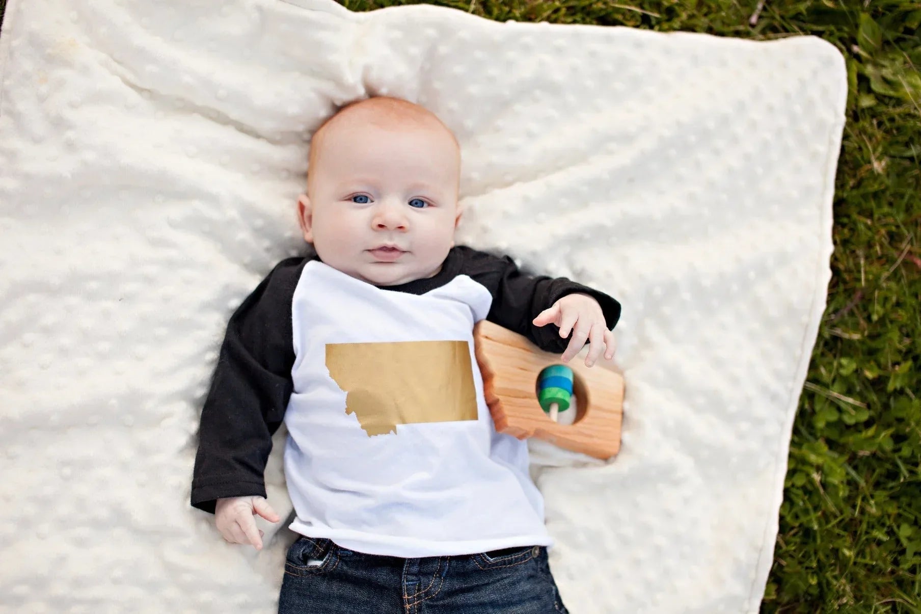 Montana State Wooden Baby Rattle™ - BIG FRENCHIES
