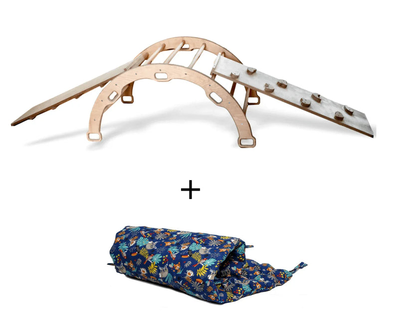 Montessori Climbing Arch Rocker with 2 Ramps and Pillow - BIG FRENCHIES