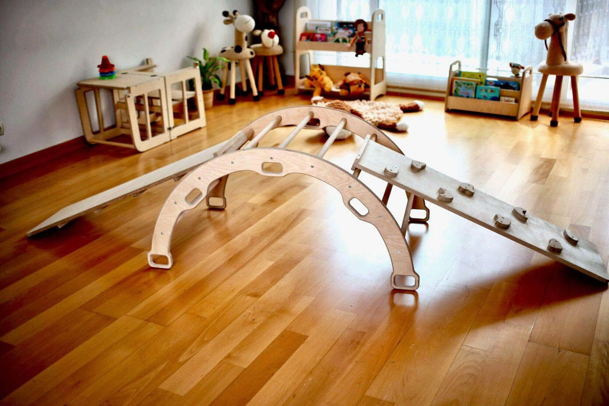 Montessori Climbing Arch Rocker with 2 Ramps and Pillow - BIG FRENCHIES