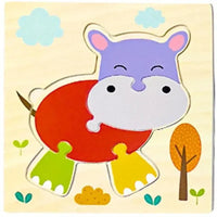 Montessori Games Baby Animals/traffic Kid's Cognition Puzzles Toys Wooden Cartoon Cognition Puzzle Toys Matching Education Game - BIG FRENCHIES