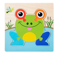 Montessori Games Baby Animals/traffic Kid's Cognition Puzzles Toys Wooden Cartoon Cognition Puzzle Toys Matching Education Game - BIG FRENCHIES