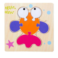 Montessori Games Baby Animals/traffic Kid's Cognition Puzzles Toys Wooden Cartoon Cognition Puzzle Toys Matching Education Game - BIG FRENCHIES
