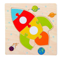 Montessori Games Baby Animals/traffic Kid's Cognition Puzzles Toys Wooden Cartoon Cognition Puzzle Toys Matching Education Game - BIG FRENCHIES