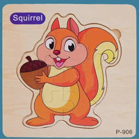Montessori Games Baby Animals/traffic Kid's Cognition Puzzles Toys Wooden Cartoon Cognition Puzzle Toys Matching Education Game - BIG FRENCHIES