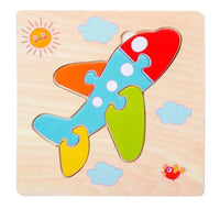 Montessori Games Baby Animals/traffic Kid's Cognition Puzzles Toys Wooden Cartoon Cognition Puzzle Toys Matching Education Game - BIG FRENCHIES