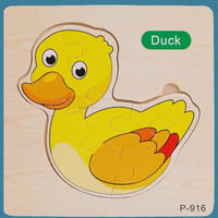 Montessori Games Baby Animals/traffic Kid's Cognition Puzzles Toys Wooden Cartoon Cognition Puzzle Toys Matching Education Game - BIG FRENCHIES