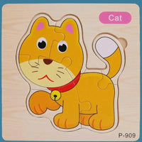 Montessori Games Baby Animals/traffic Kid's Cognition Puzzles Toys Wooden Cartoon Cognition Puzzle Toys Matching Education Game - BIG FRENCHIES