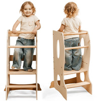 Stable Montessori Tower: Wooden Growing Chair - Ivory - BIG FRENCHIES
