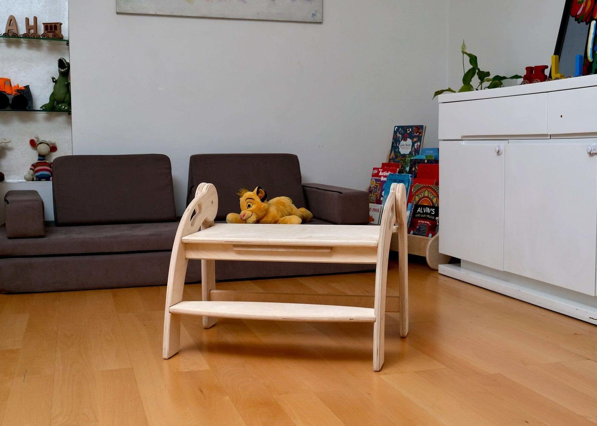 Twins Montessori Kitchen Stool - Wooden Step Stool for Kids - BIG FRENCHIES