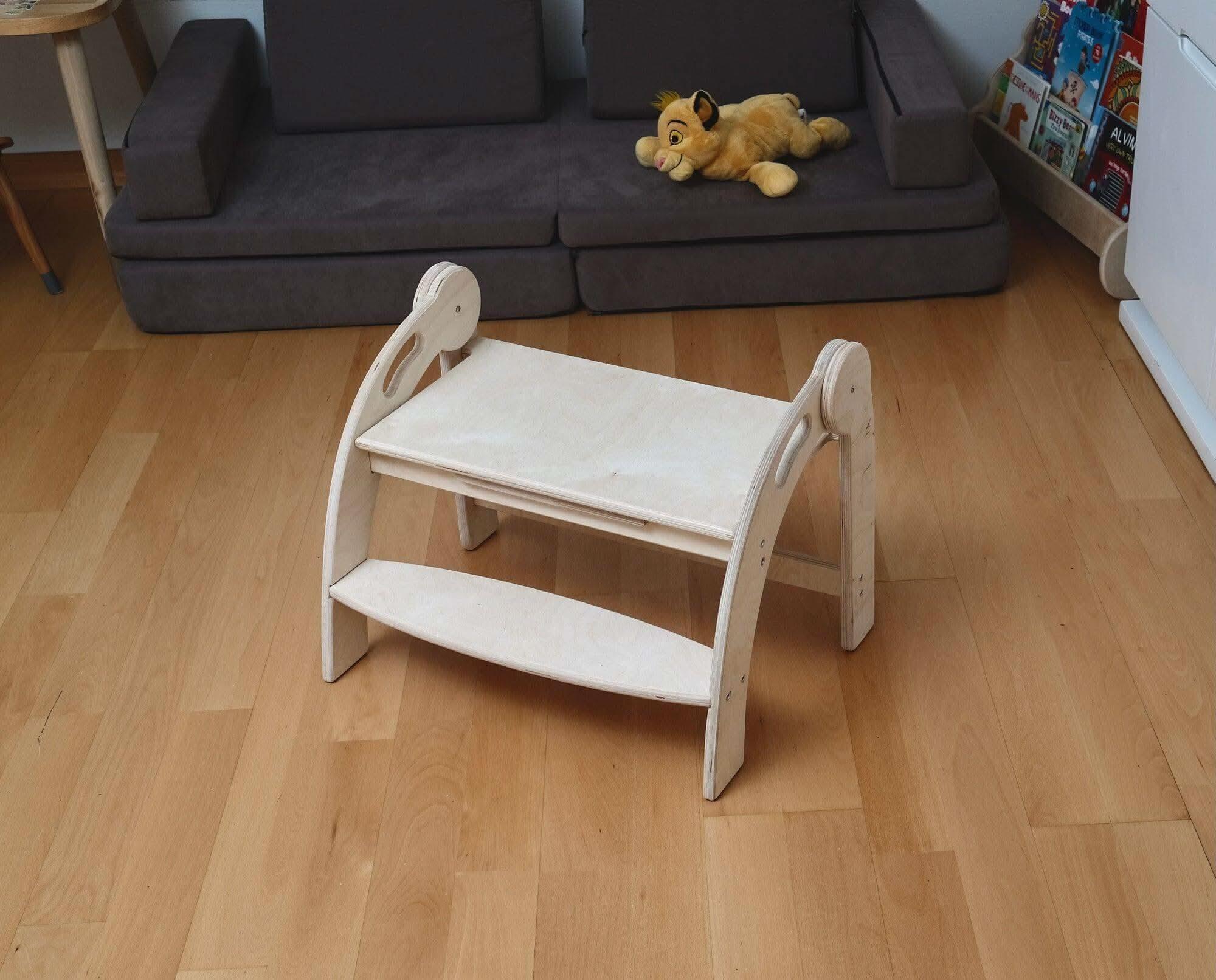 Twins Montessori Kitchen Stool - Wooden Step Stool for Kids - BIG FRENCHIES