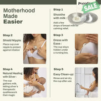 MOOGCO Silver Nursing Cups 999k Silver - BPA-Free for Babies & Toddlers