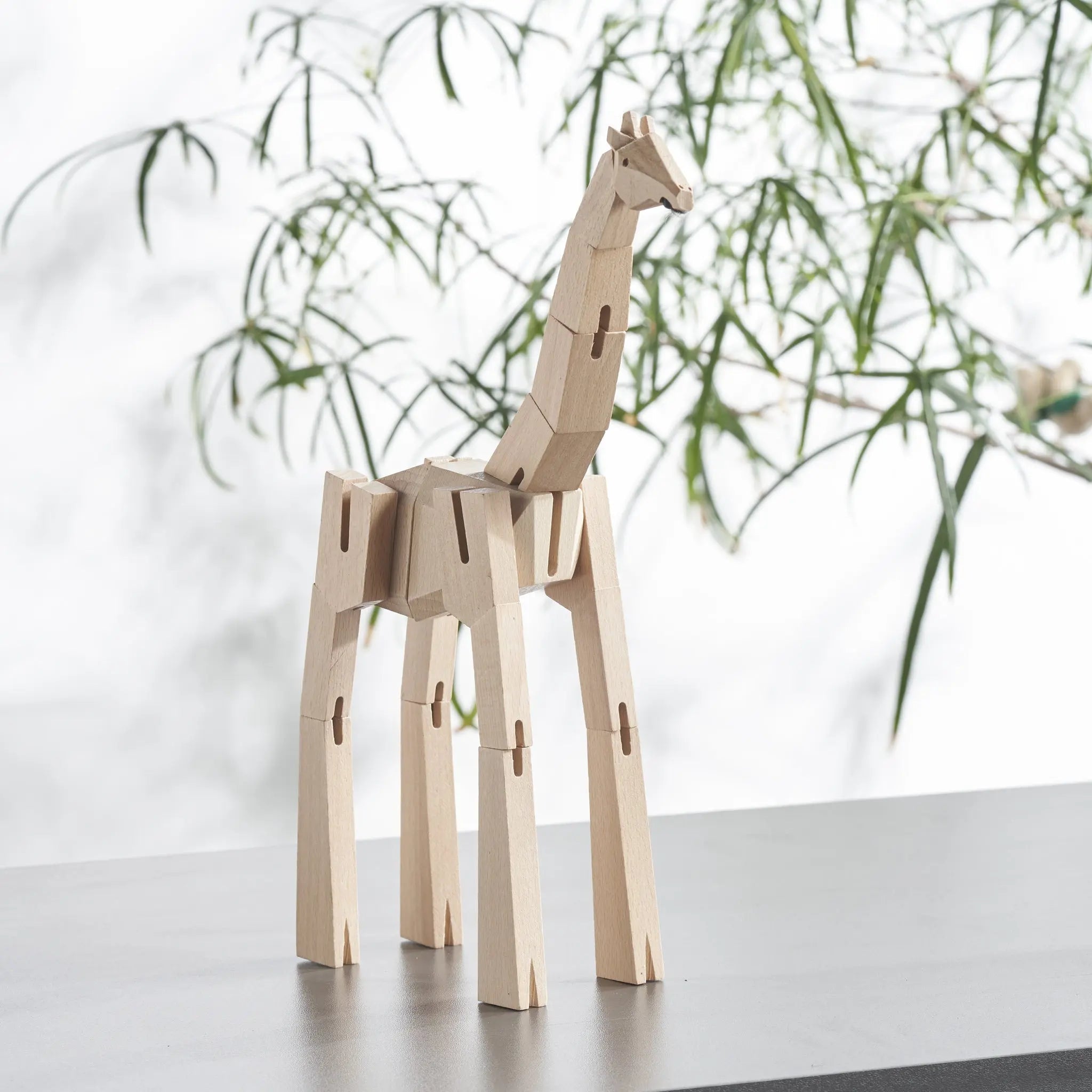 Morphits® Modern Wooden Giraffe Decor – Interactive Puzzle & Art Piece
