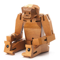 Morphits® Modern Wooden Monkey Decor – Interactive Puzzle & Art Piece